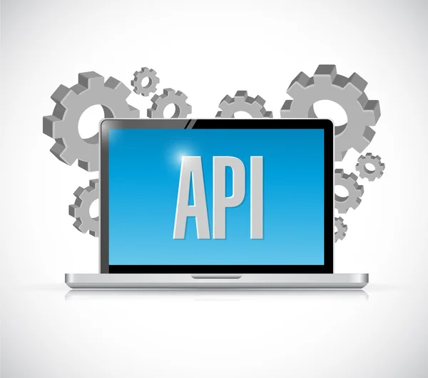 Koncepcja znak API technologii komputerowych — Zdjęcie stockowe