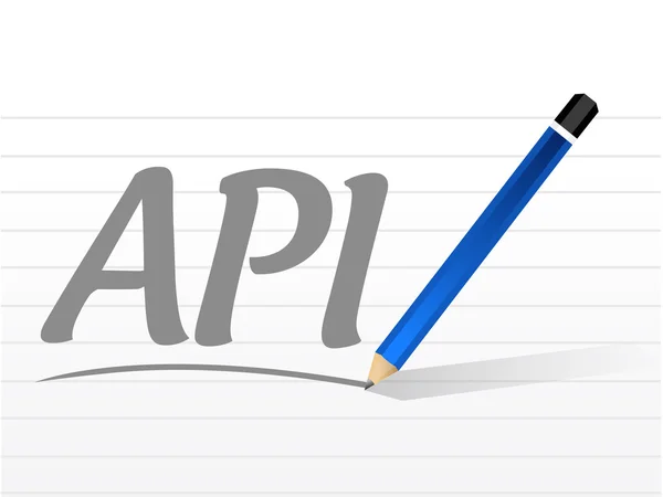 Api mensaje signo concepto ilustración — Foto de Stock