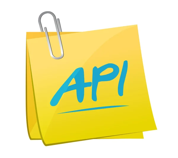 Feljegyzés post jel koncepció illusztráció design API — Stock Fotó