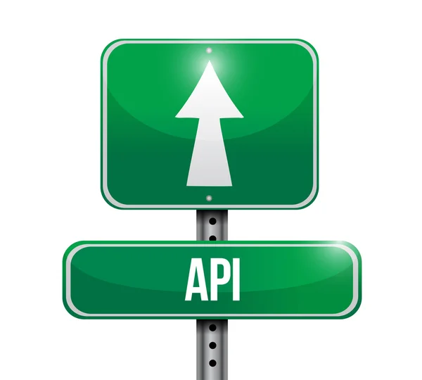 Οδός API σημάδι έννοια εικονογράφηση σχεδιασμός — Φωτογραφία Αρχείου