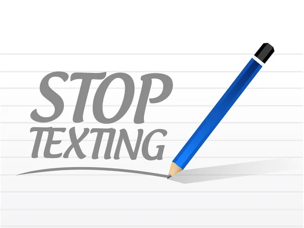 Stoppen van texting bericht teken concept — Stockfoto