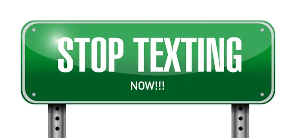 Stop texting post sign concept — Stock Photo, Image