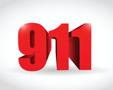 911'i metin işareti kavramı illüstrasyon