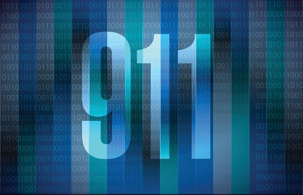 Бинарная иллюстрация знаков 911
