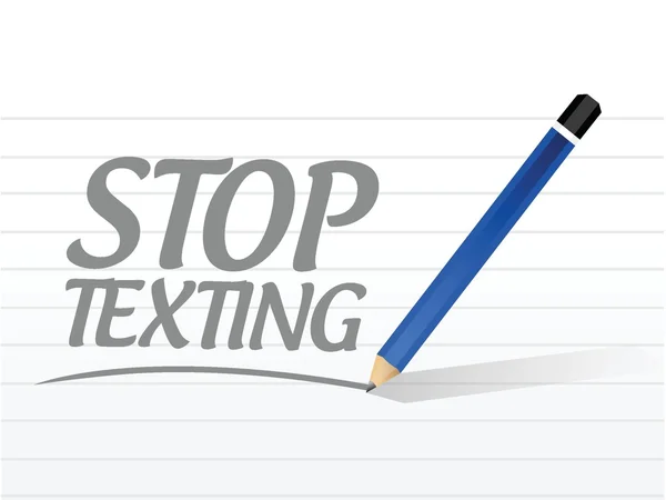 Stop texting message sign concept — Stock Vector