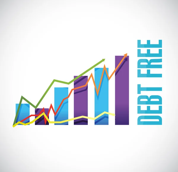 Borç ücretsiz iş grafik işareti kavramı — Stok fotoğraf