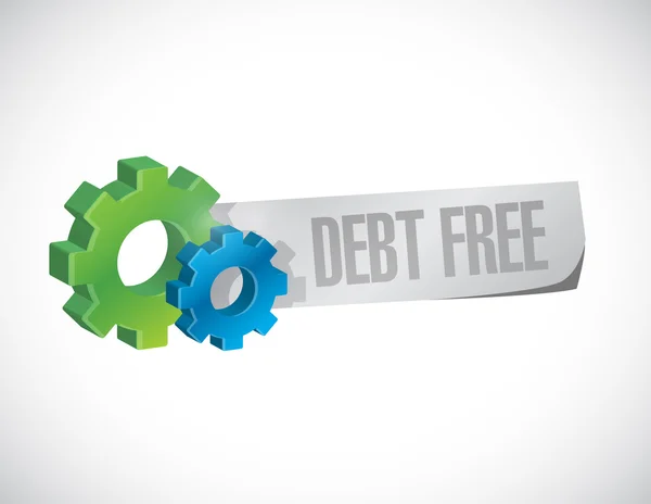 Debt free industrial sign concept illustration — Stock Photo, Image