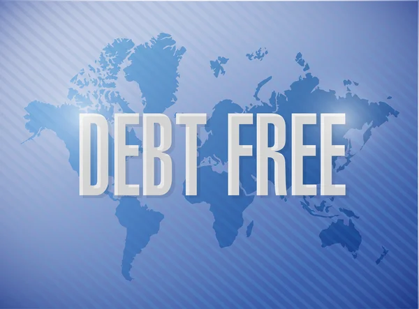 Debt free international sign concept — Stock Photo, Image