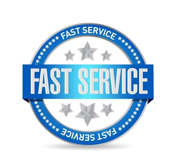 Fast service seal sign concept illustration — Stock Photo, Image