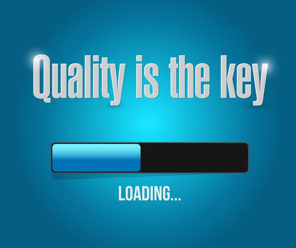 Quality is the key loading bar sign — Stock Photo, Image