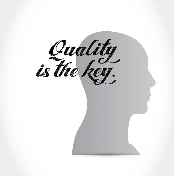Quality is the key mind sign concept — Stock Photo, Image