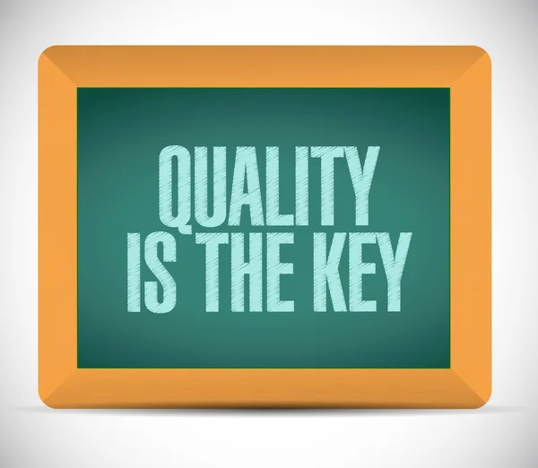 Quality is the key board sign concept — Stock Photo, Image