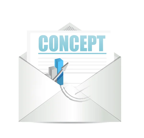 Concetto business grafico mail segno concetto — Foto Stock