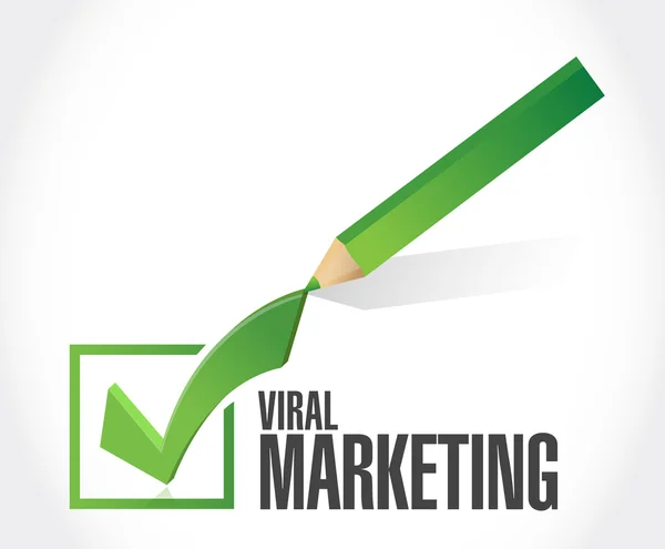 Virales Marketing Häkchenzeichenkonzept — Stockfoto