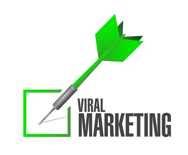 Concepto de signo de lista de verificación de marketing viral —  Fotos de Stock