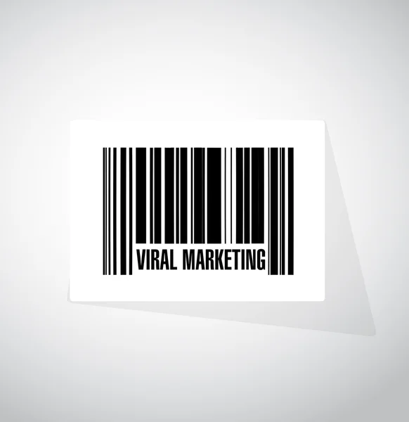 Virales Marketing Barcode Zeichen Konzept — Stockfoto