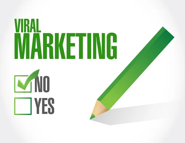 Viral marketing checklist sign concept — Stock Photo, Image