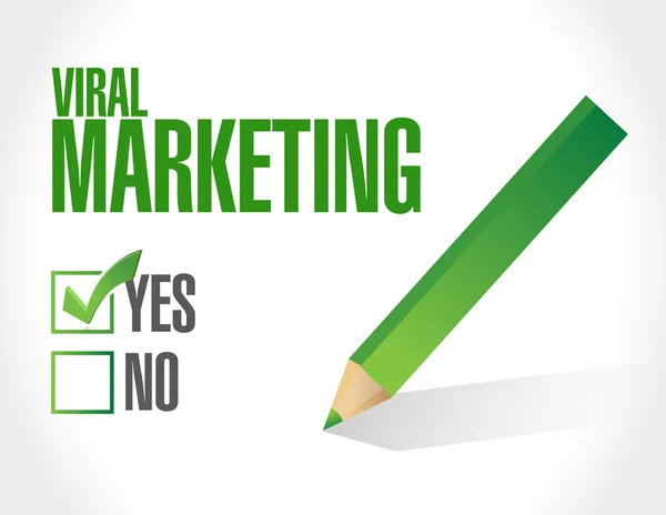 Viral marketing selection checklist — Stock Photo, Image
