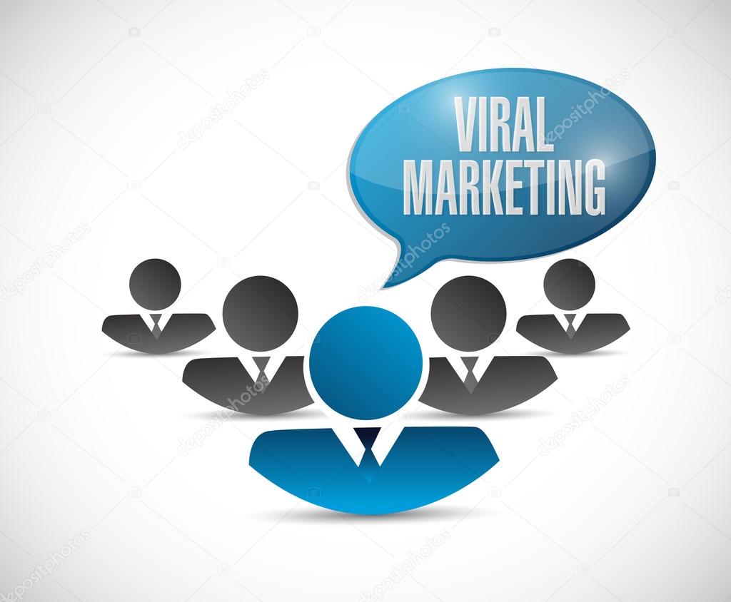 viral marketing teamwork sign concept
