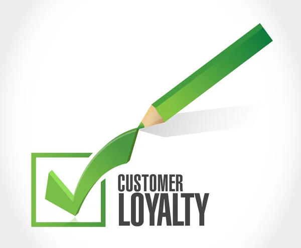 Customer loyalty check mark sign concept — Stock Photo, Image