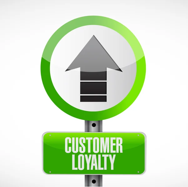 Customer loyalty up graph sign concept — Stock Photo, Image