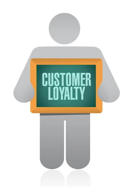 Customer loyalty people board sign concept — Stock Photo, Image