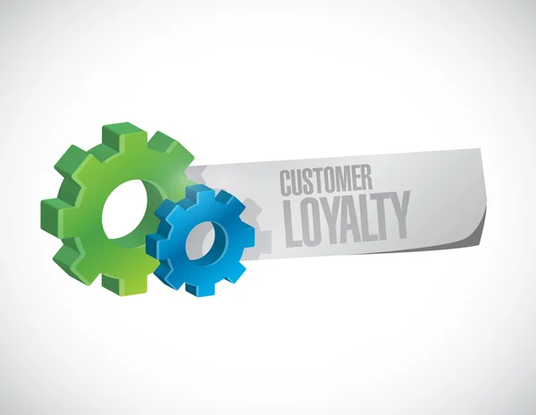 Customer loyalty gear paper sign concept — Stock Photo, Image