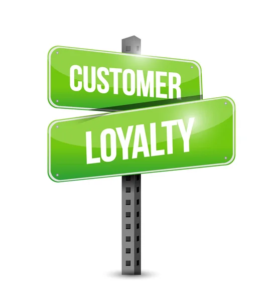 Customer loyalty street sign concept — Stock Photo, Image