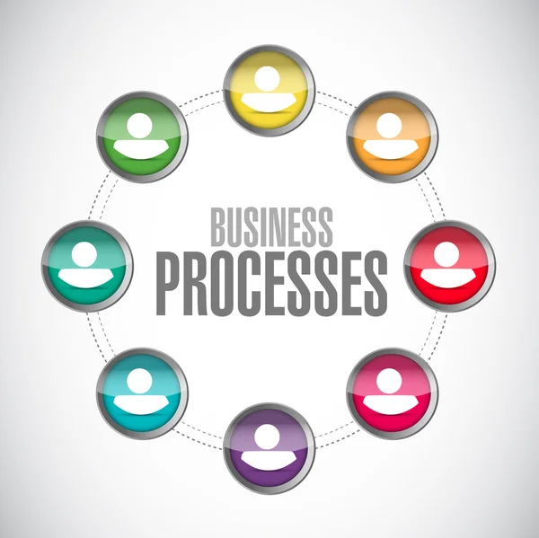 Business processes contacts sign concept — Stock Photo, Image