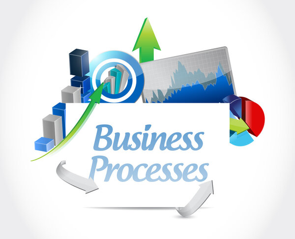 business processes chats sign concept
