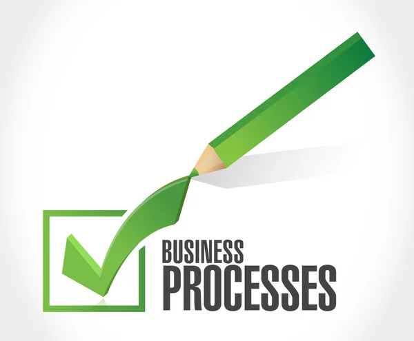 Business processes check sign concept — Stock Photo, Image