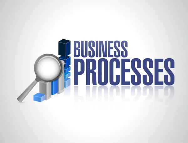 ビジネス プロセス グラフ確認サインの概念 — ストック写真