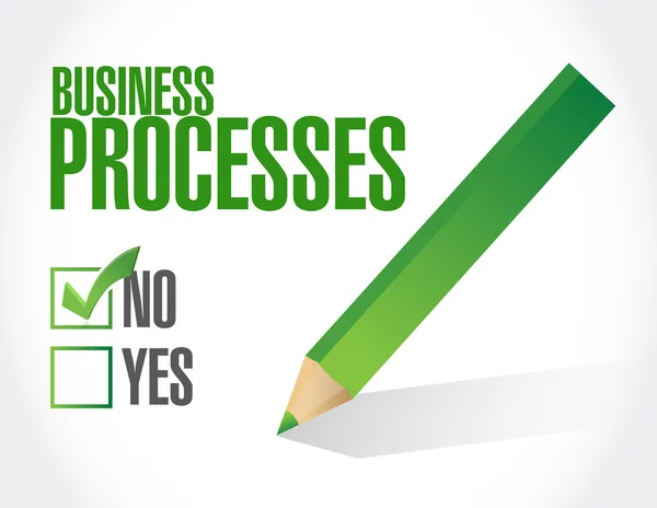No business processes check sign concept — Stock Photo, Image