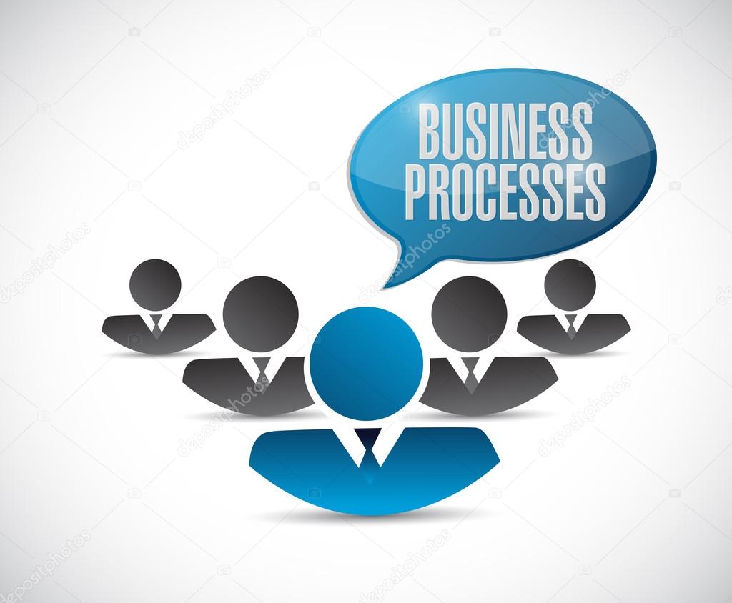 business processes people sign concept