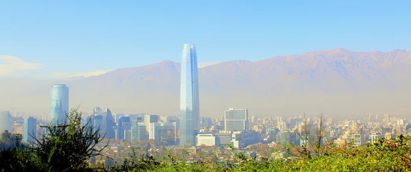 Vista aérea de Santiago de Chile — Fotografia de Stock