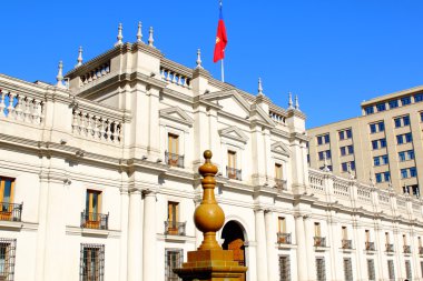 La Moneda Palace in Downtown Santiago, Chile. clipart