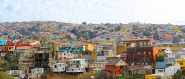 Colorful buildings. Valparaiso, Chile