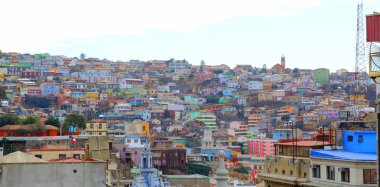 Colorful buildings. Valparaiso, Chile