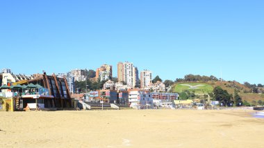 Viña del Mar, Reñaca and Valparaiso - Chile. beach view