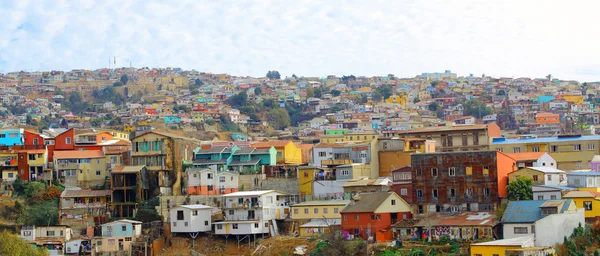 Bunte Gebäude. Valparaiso, Chili — Stockfoto