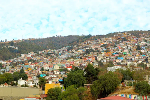 Edifícios coloridos. Valparaíso, Chile — Fotografia de Stock