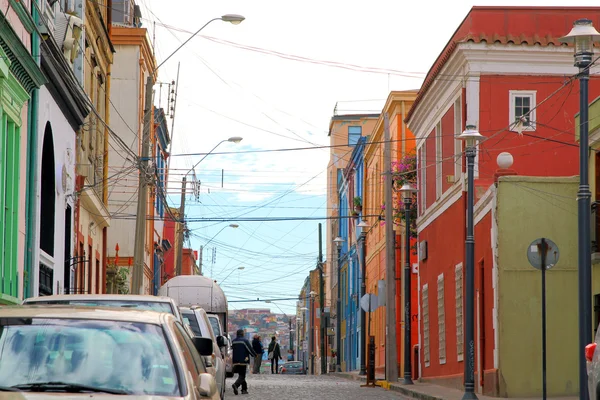 Maisons colorées en Valparaiso, le Chili — Photo