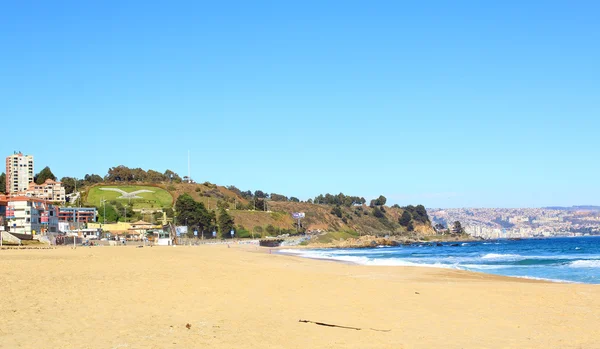 Viña del Mar, Reñaca and Valparaiso - Chile. beach view — Stok fotoğraf