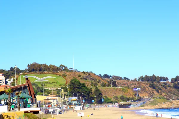 Virgínia del Mar e Re=aca, Chile, vista para a praia — Fotografia de Stock