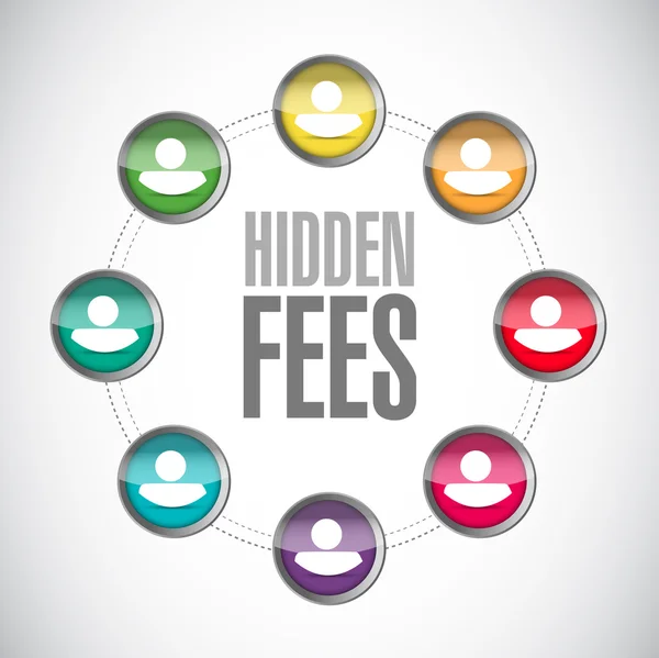 Hidden fees people community sign concept — Stock Photo, Image