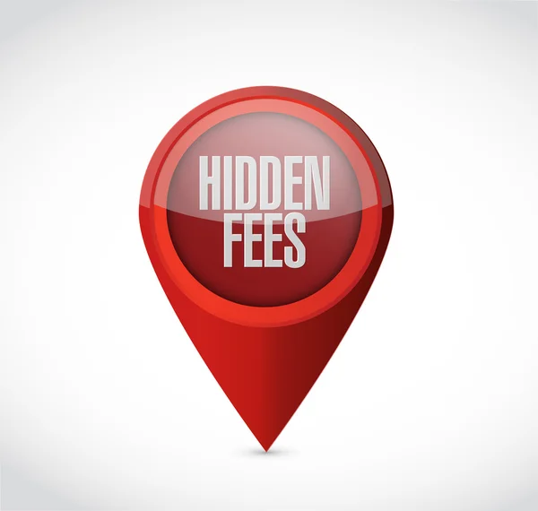 Hidden fees pointer sign concept — Stock Photo, Image