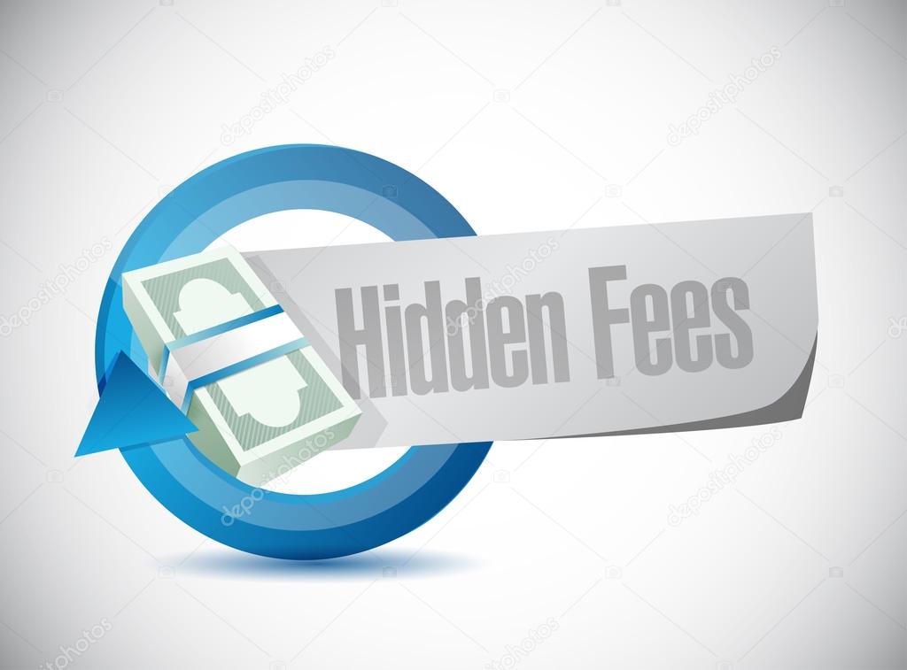 hidden fees cycle sign concept illustration