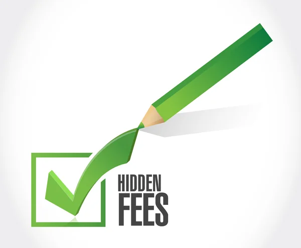 Hidden fees check list sign concept — Stock Photo, Image