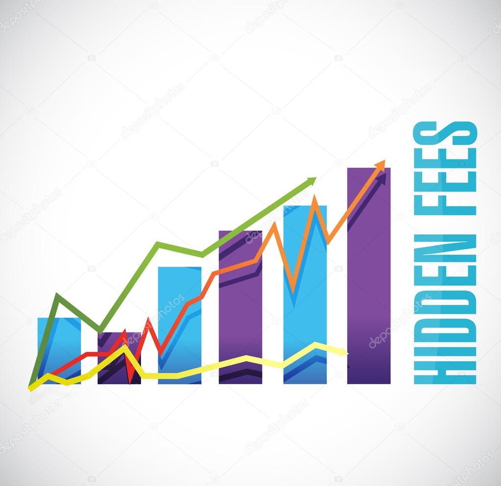 hidden fees business graph sign concept