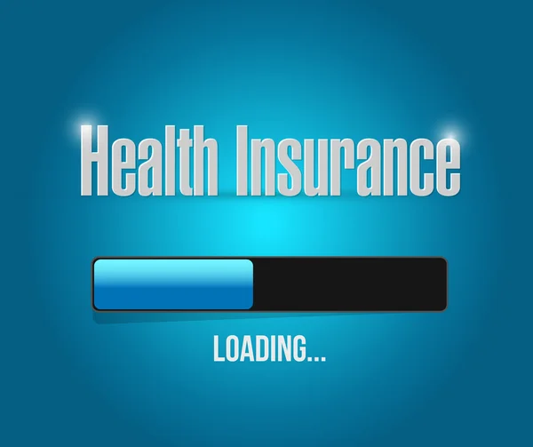 Zdravotní pojištění načítání koncept znamení — Stock fotografie
